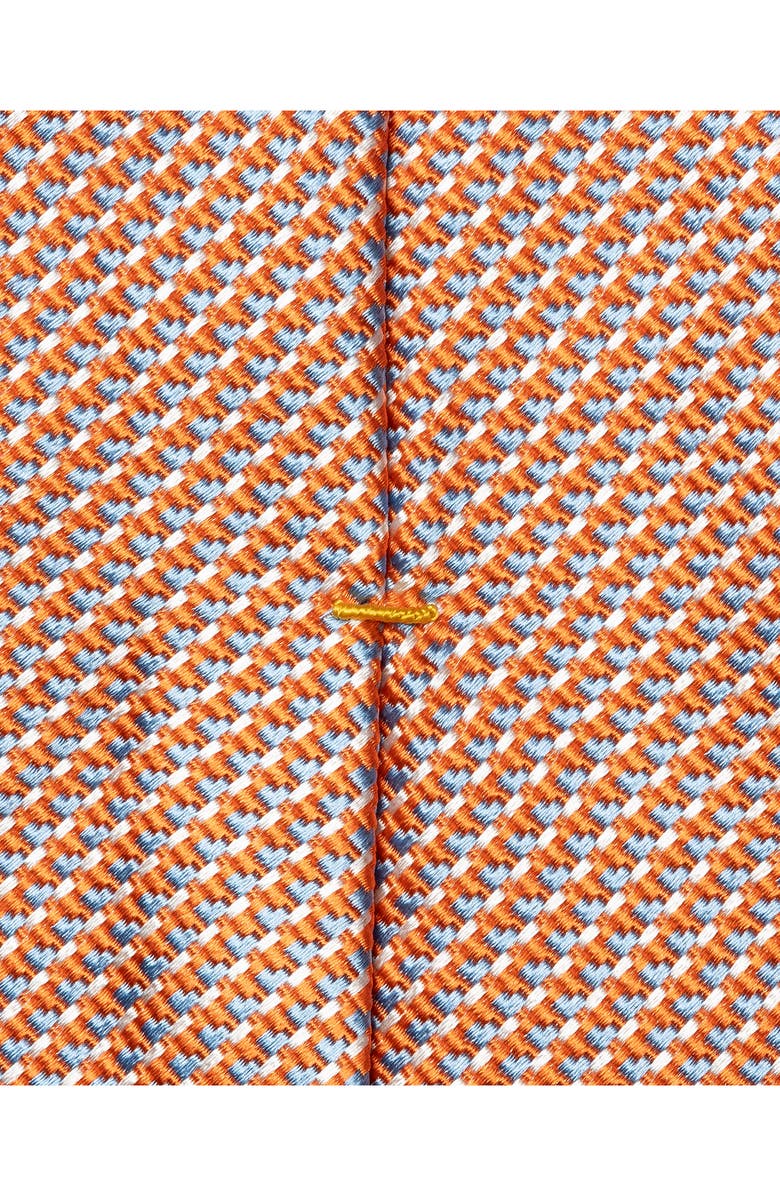 Eton Microdot Silk & Cotton Tie, Alternate, color, Medium Orange