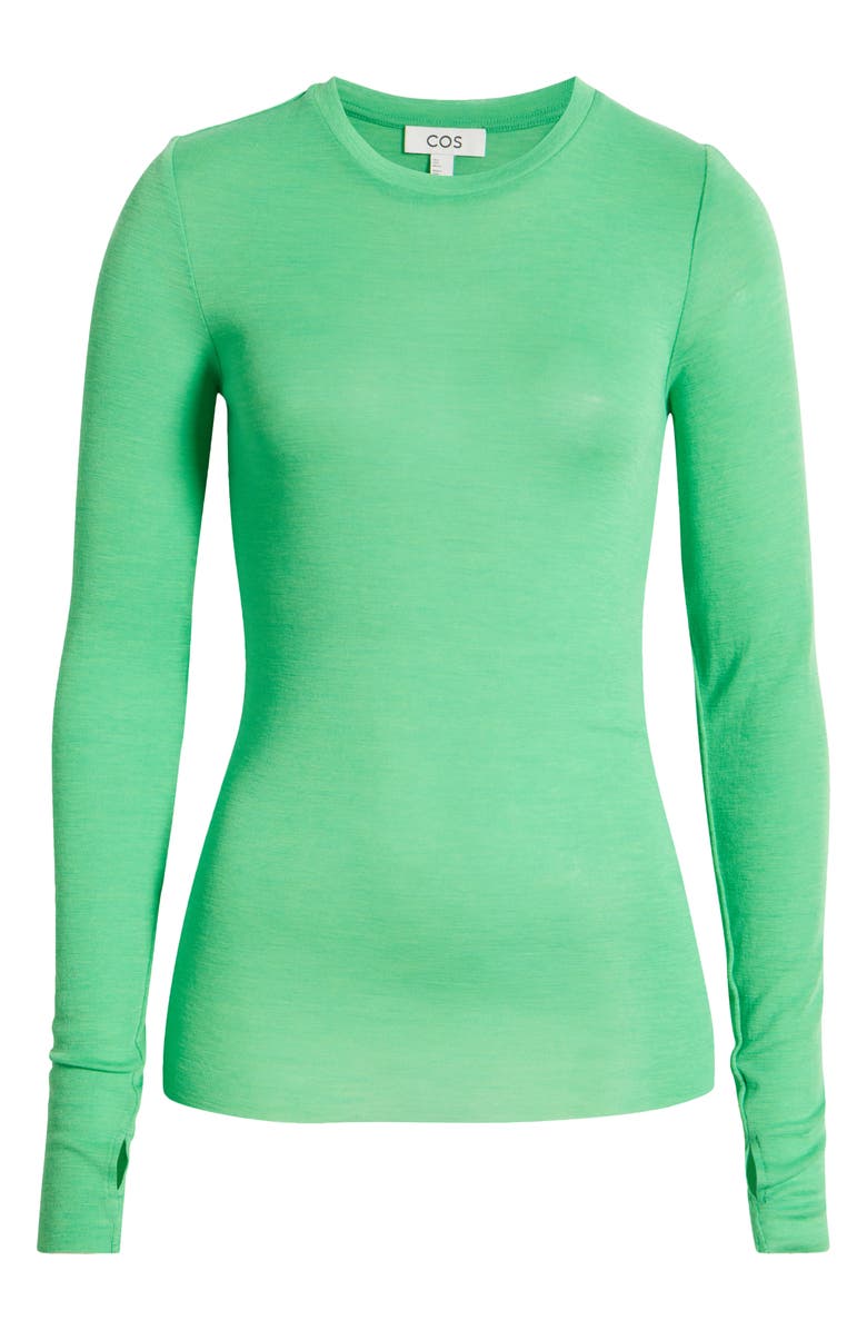 COS Merino Wool Crewneck Top, Alternate, color, 