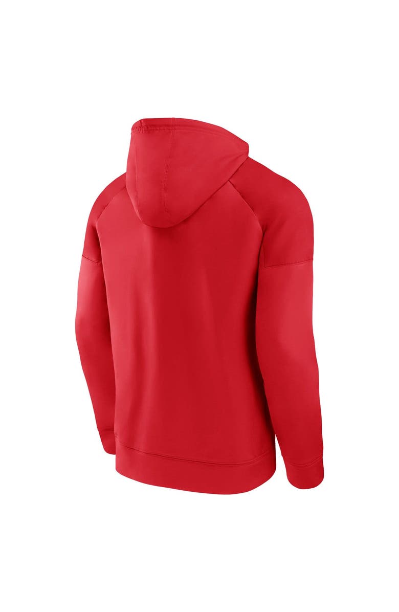 FANATICS Men's Fanatics  Red Detroit Red Wings Iconic Defender Raglan Pullover Hoodie, Alternate, color, 