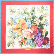 Dolce&Gabbana Floral Print Silk Twill Square Scarf