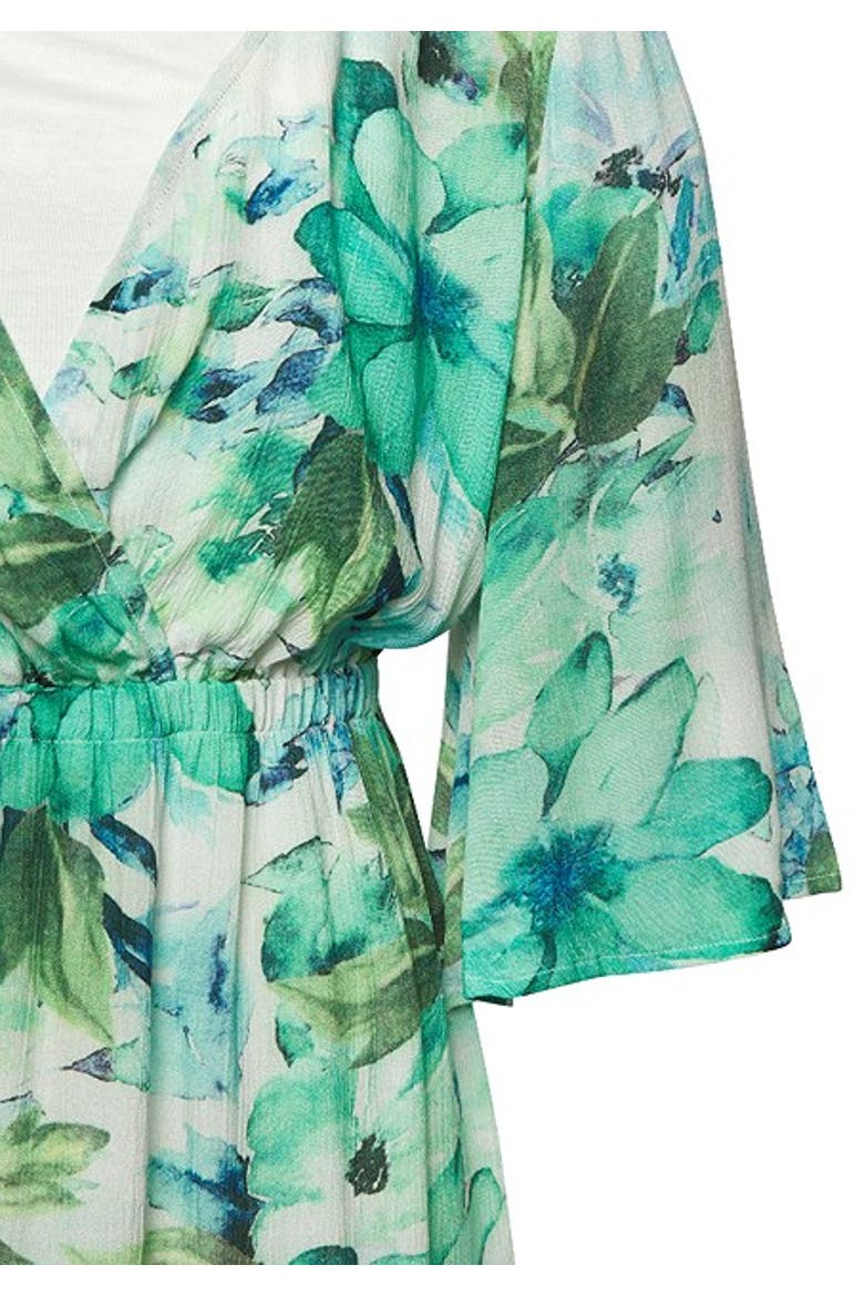 Women's Floral Layered Look Dress, Alternate, color, Blue Multi