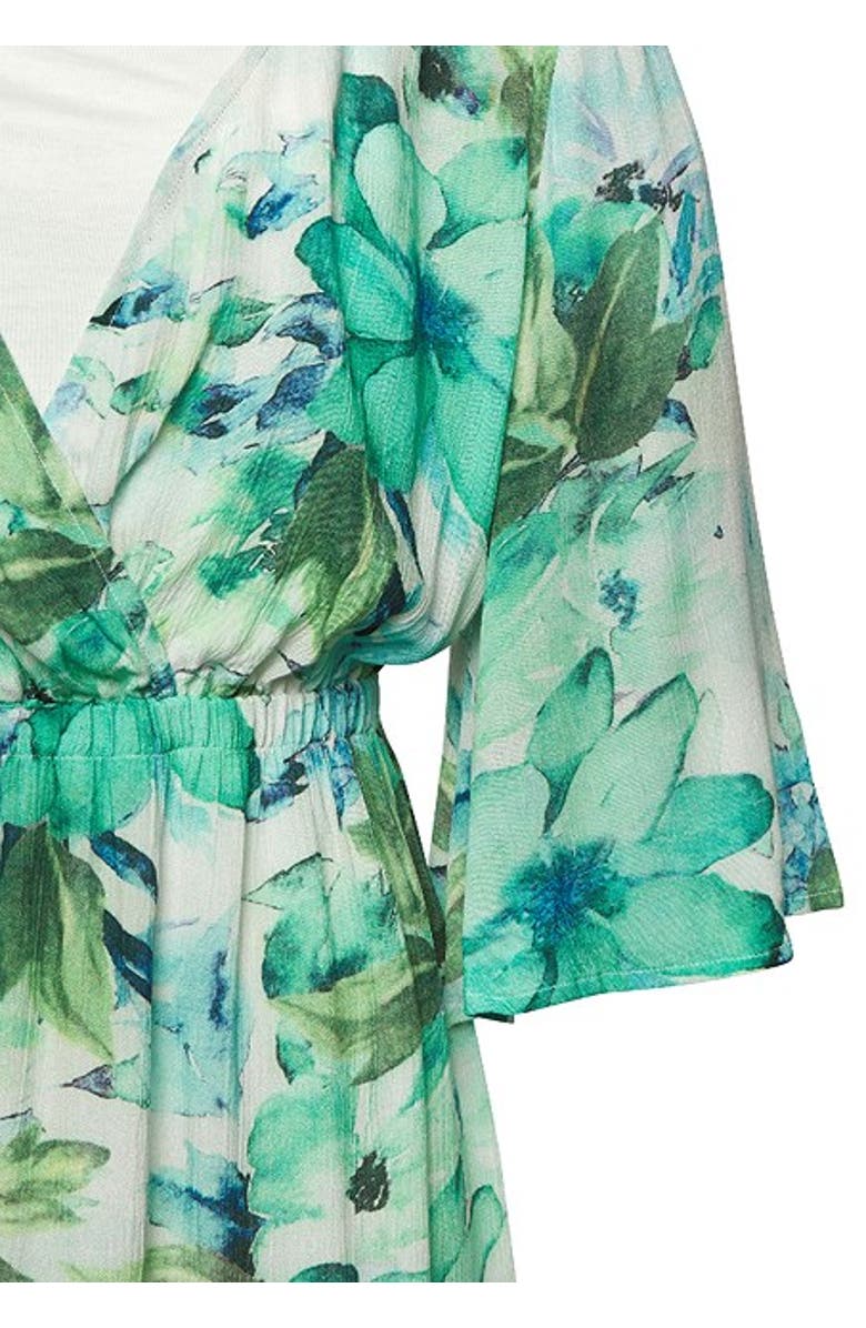 LASCANA Women's Floral Layered Look Dress, Alternate, color, Blue Multi