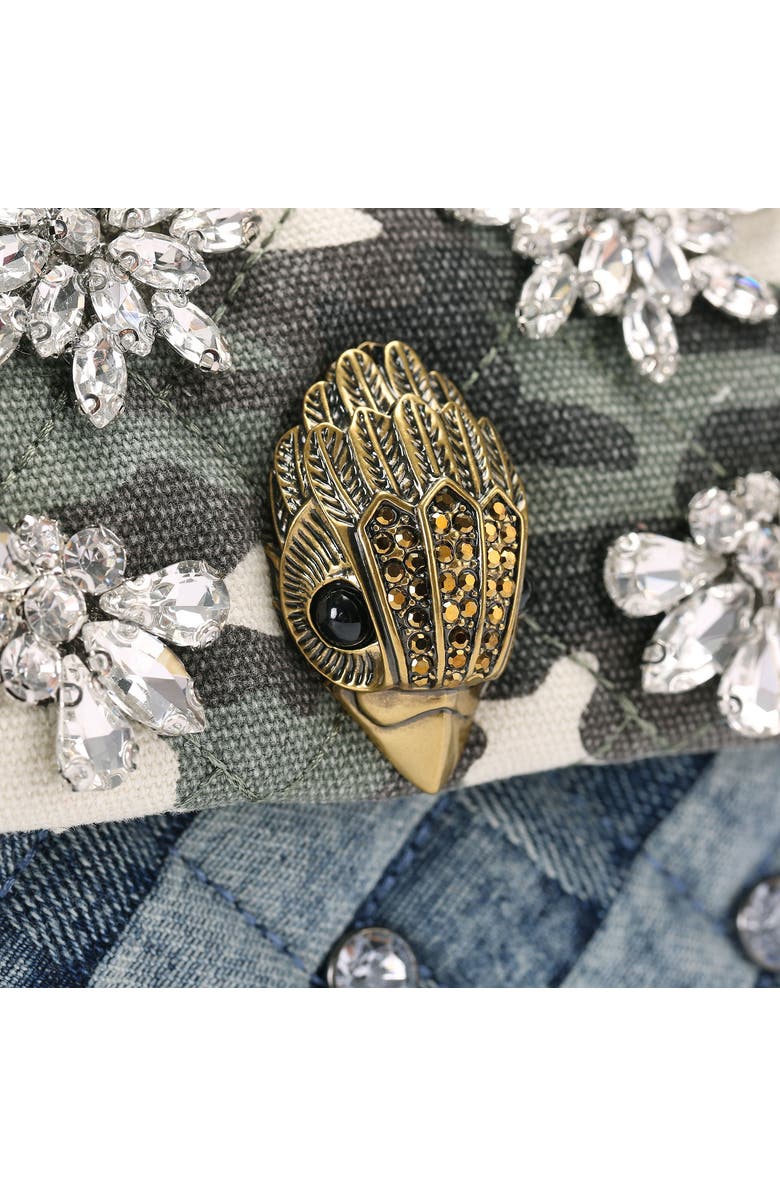 Kurt Geiger London Kensington Crystal Denim Convertible Shoulder Bag, Alternate, color, Denim Multi