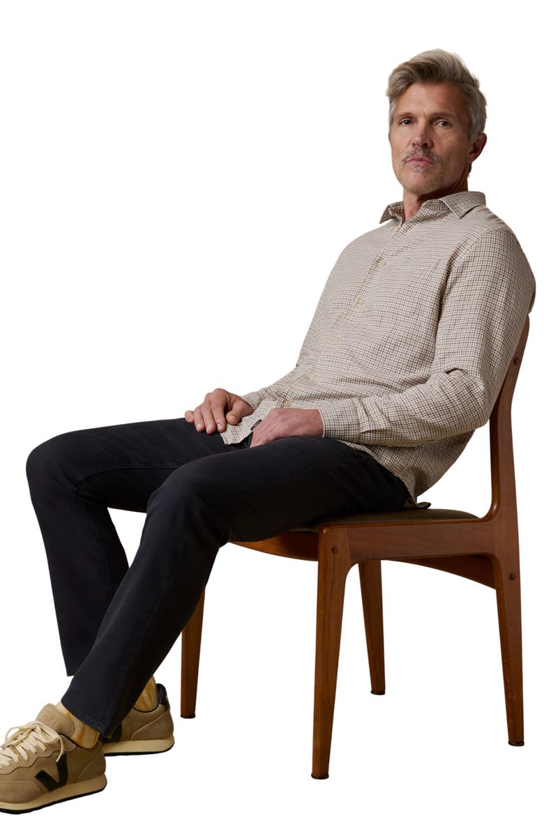 Faherty Palmetto Plaid Button-Up Shirt, Alternate, color, Stone Palm Check