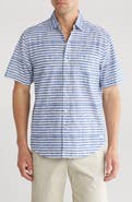 Tommy Bahama With Passion Stripe Short Sleeve Button-Up Shirt