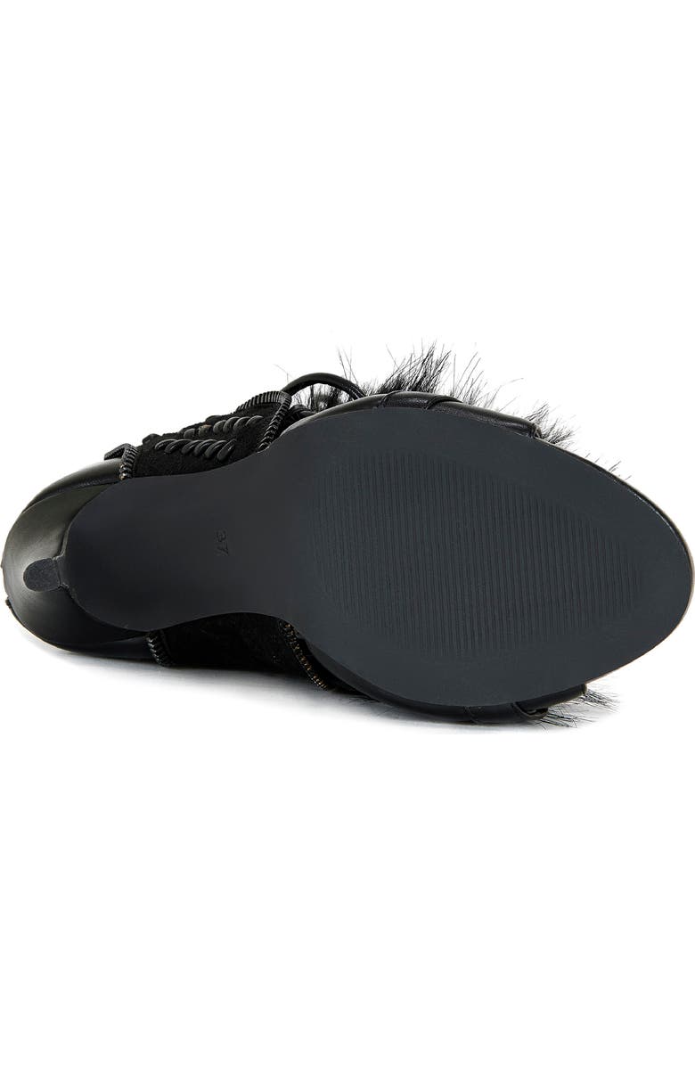 AZALEA WANG Shaine Open Toe Boot, Alternate, color, Black