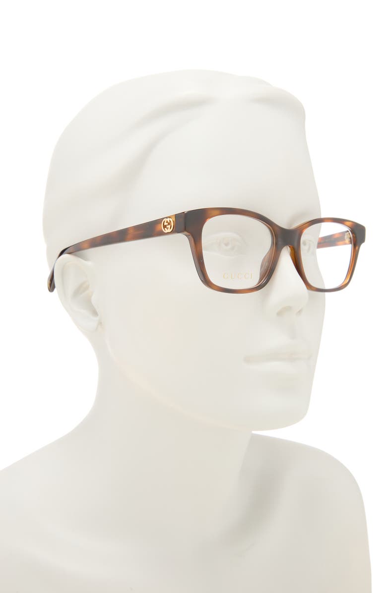 Gucci 49mm Square Optical Frames, Alternate, color,