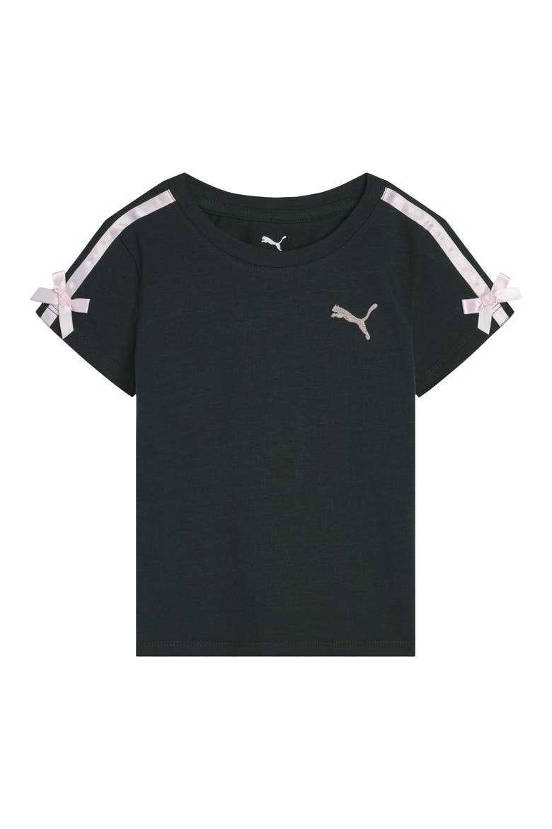 Kids' Bow Society Stretch Cotton T-Shirt, Main, color, GREEN TERRAIN