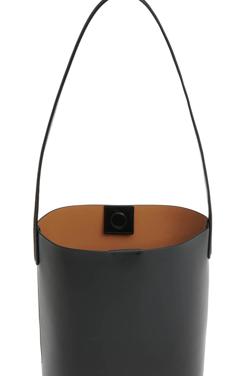 Mansur Gavriel Small Everyday Cabas Leather Hobo Bag, Alternate, color, Black/ Caramel