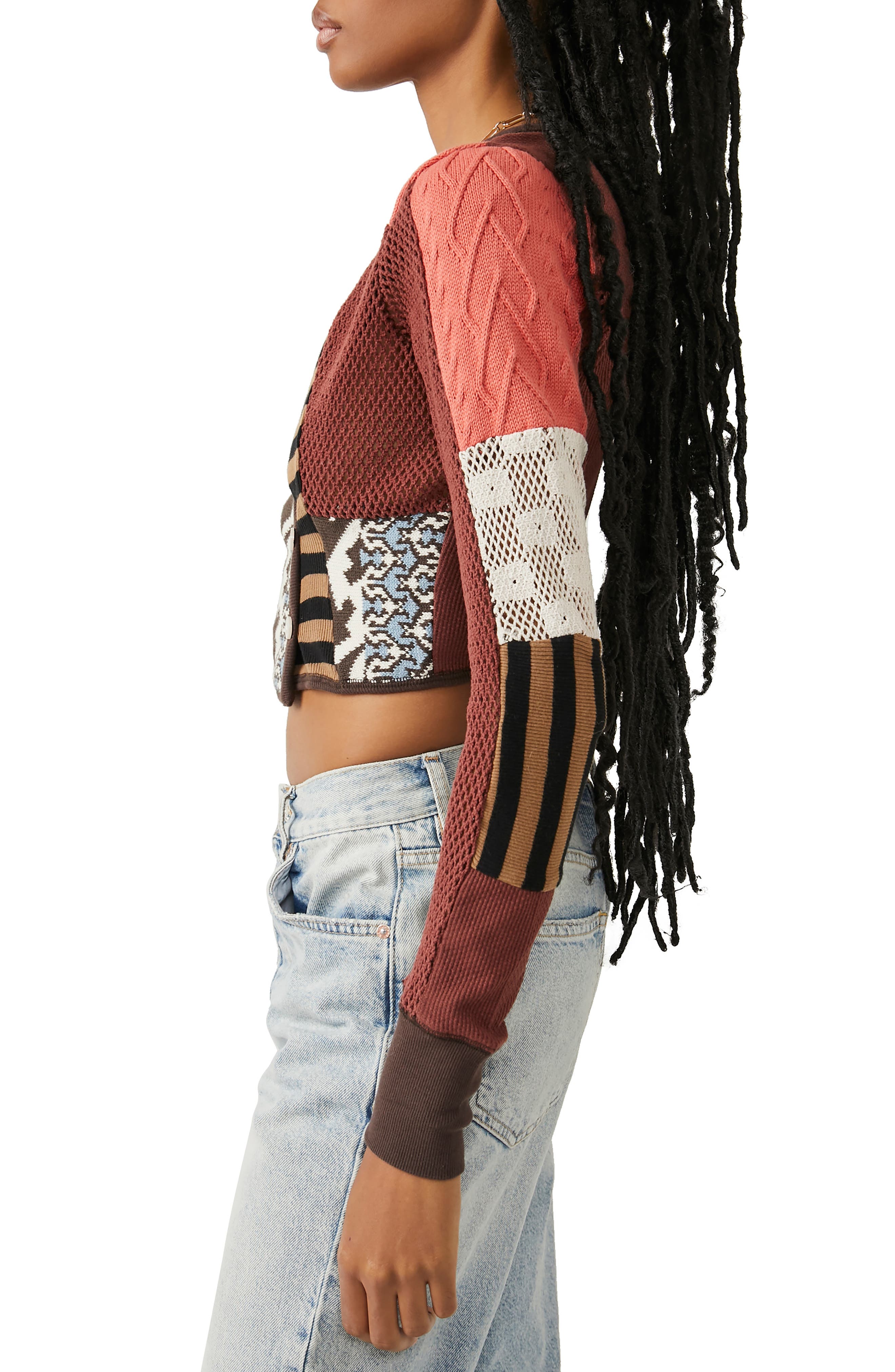 Free People Pieces Of Me Long Sleeve Crop Top (Women) | Nordstrom