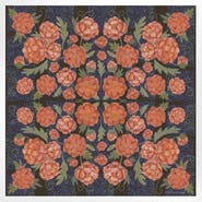 Matty Miller Studio 100% Silk Scarf Guadalupe - Dark Floral Pattern