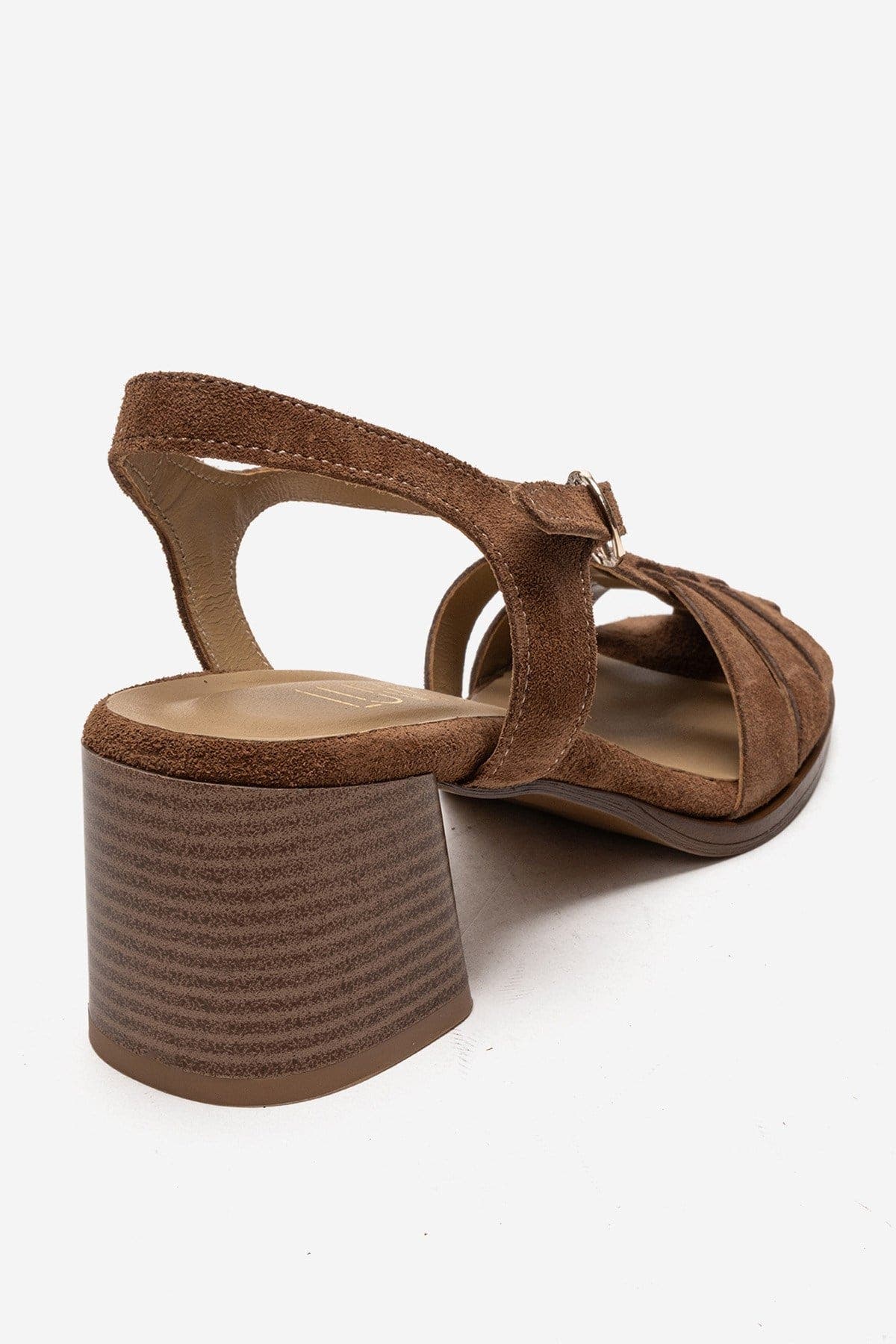 Devora Leather Block Heel Sandal, Alternate, color, Cognac Suede