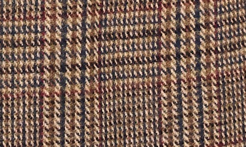 Paisley & Gray Ashton Slim Fit Burgundy Plaid Wool Blend Blazer In Brown