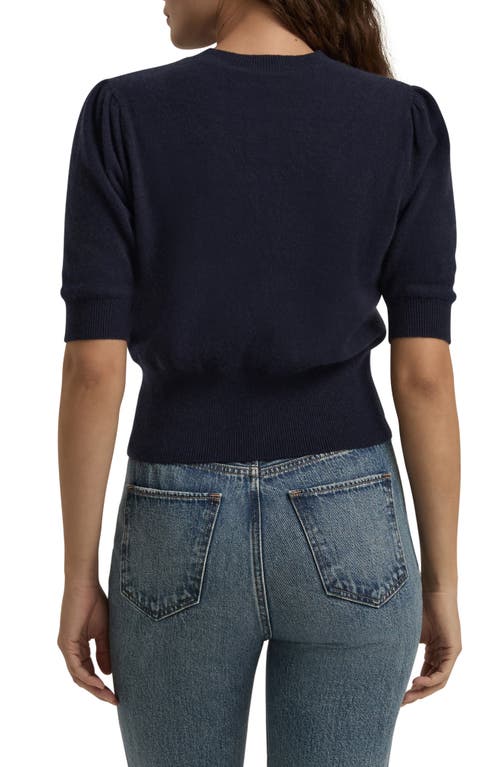 Shop Favorite Daughter The Elena Elbow Sleeve Cashmere Sweater In Navy