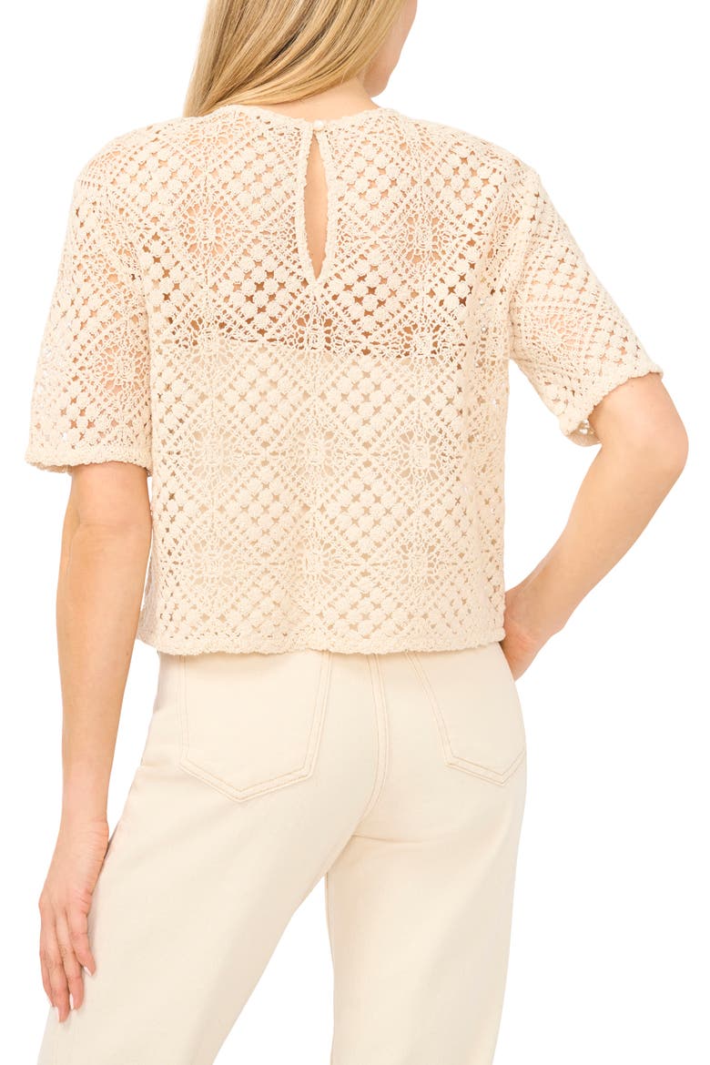 Waverly Openwork Top, Alternate, color, NATURAL