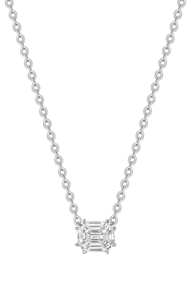 Maya 18k Gold Diamond Pendant Necklace, Main, color, 18KW