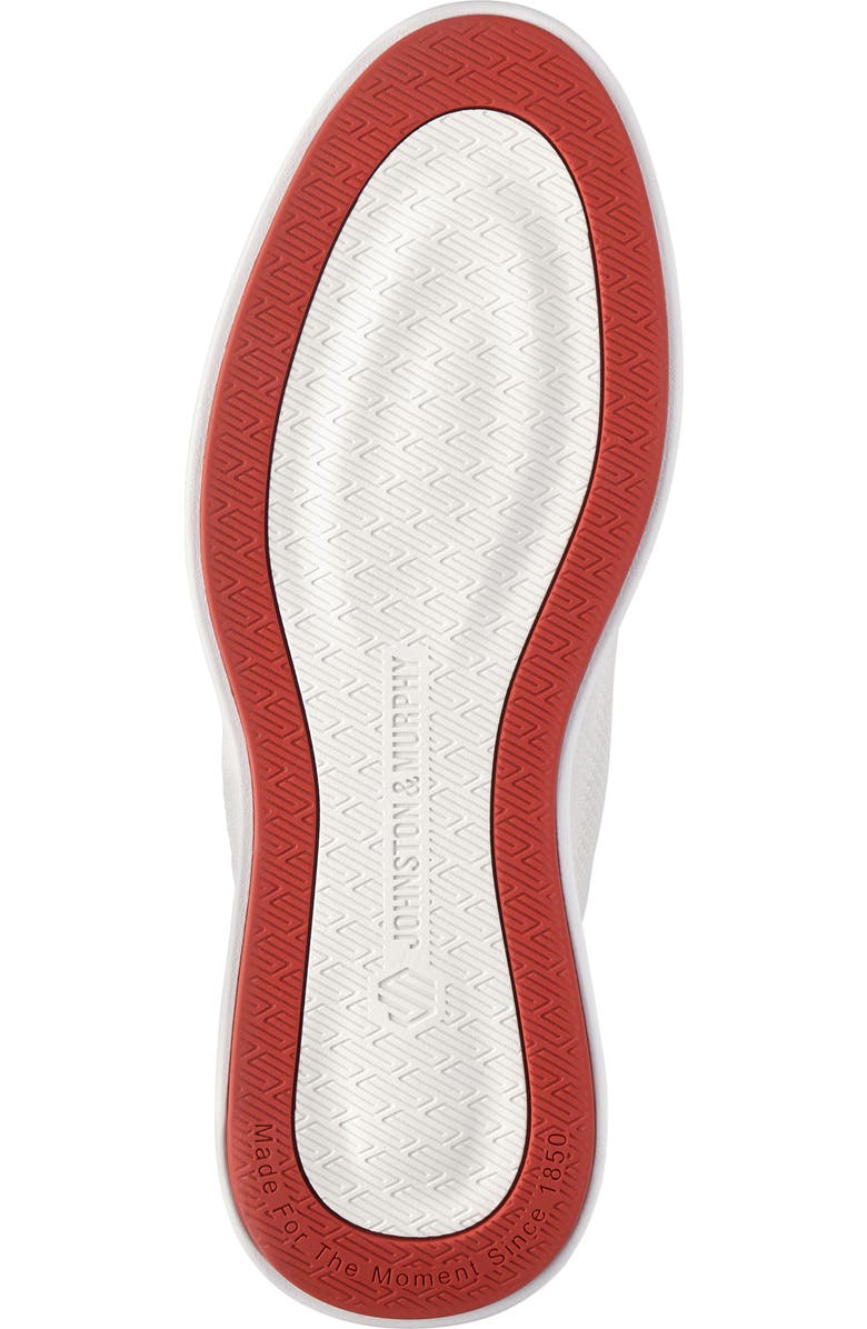 Johnston & Murphy Ackerson Knit Plain Toe Sneaker, Alternate, color, White Knit