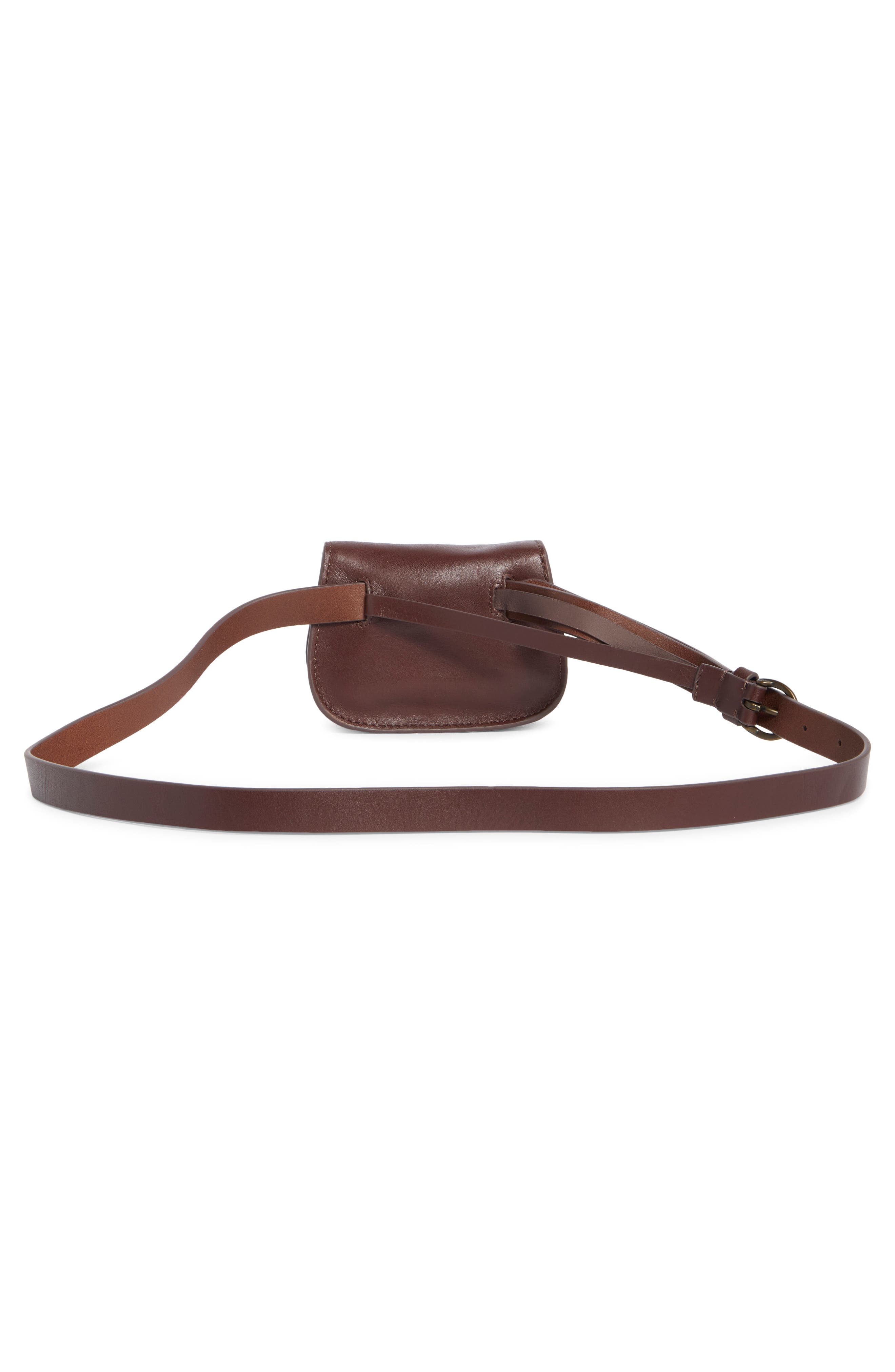 Frye Leather Belt Bag, Alternate, color, Dark Brown