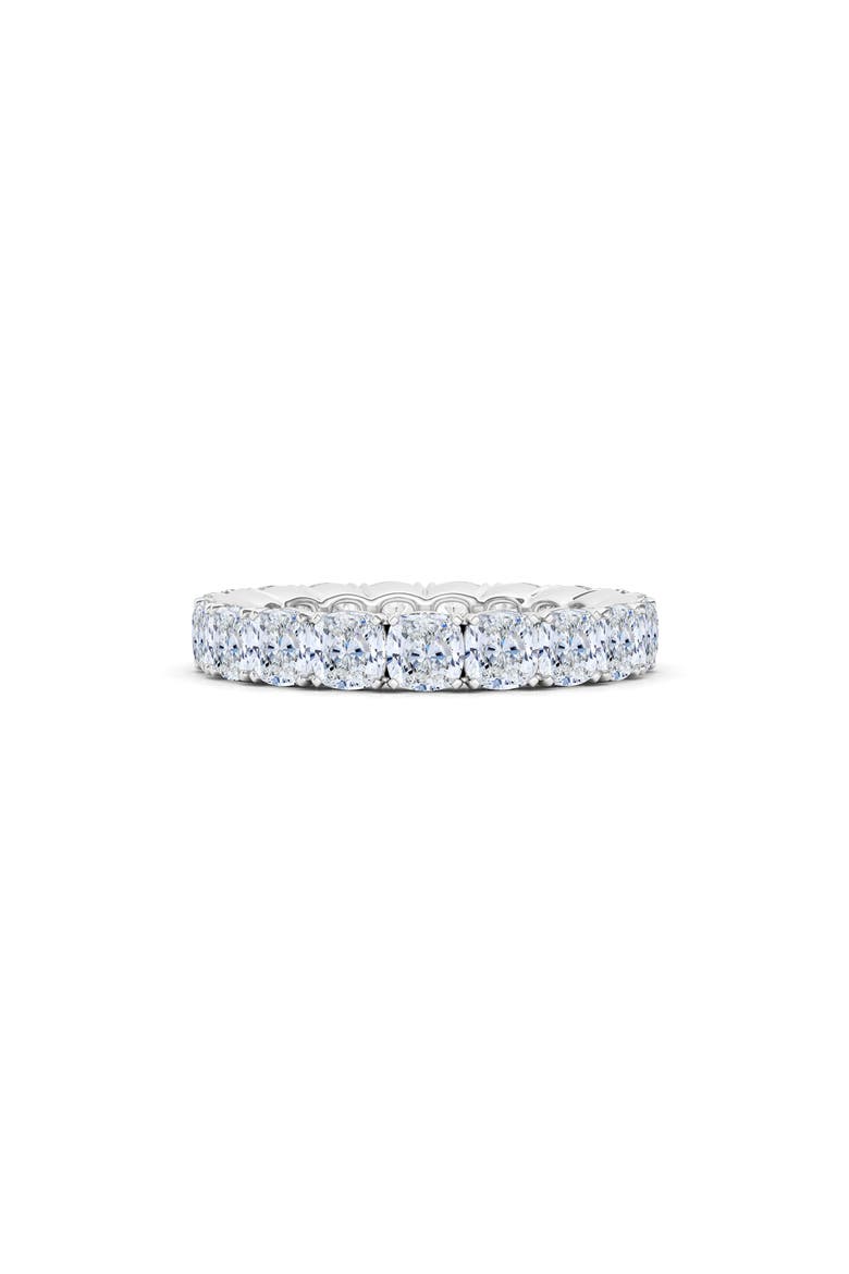 Cushion Cut Lab Created Diamond Eternity Ring, Alternate, color, WHITE GOLD