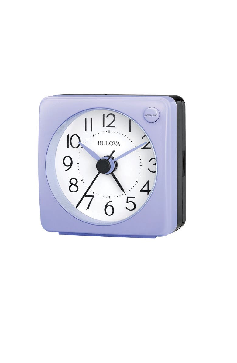 Bulova Clocks Violet Travel Alarm Quartz Clock, Alternate, color, 