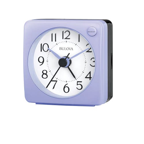Bulova Clocks Violet Travel Alarm Quartz Clock In Purple