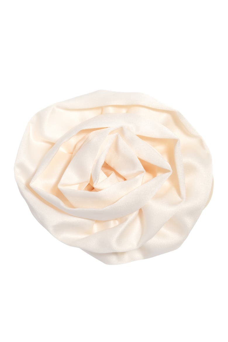 Rosette Cloud Hair Clip, Alternate, color, CREAM
