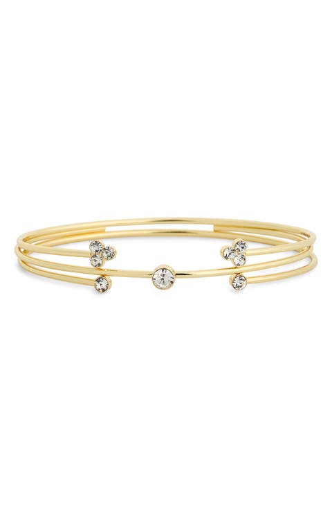 Set of 3 CZ Cuff Bracelets