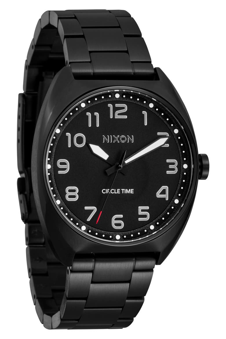 Mullet Bracelet Watch, 38mm, Alternate, color, BLACK / BLACK
