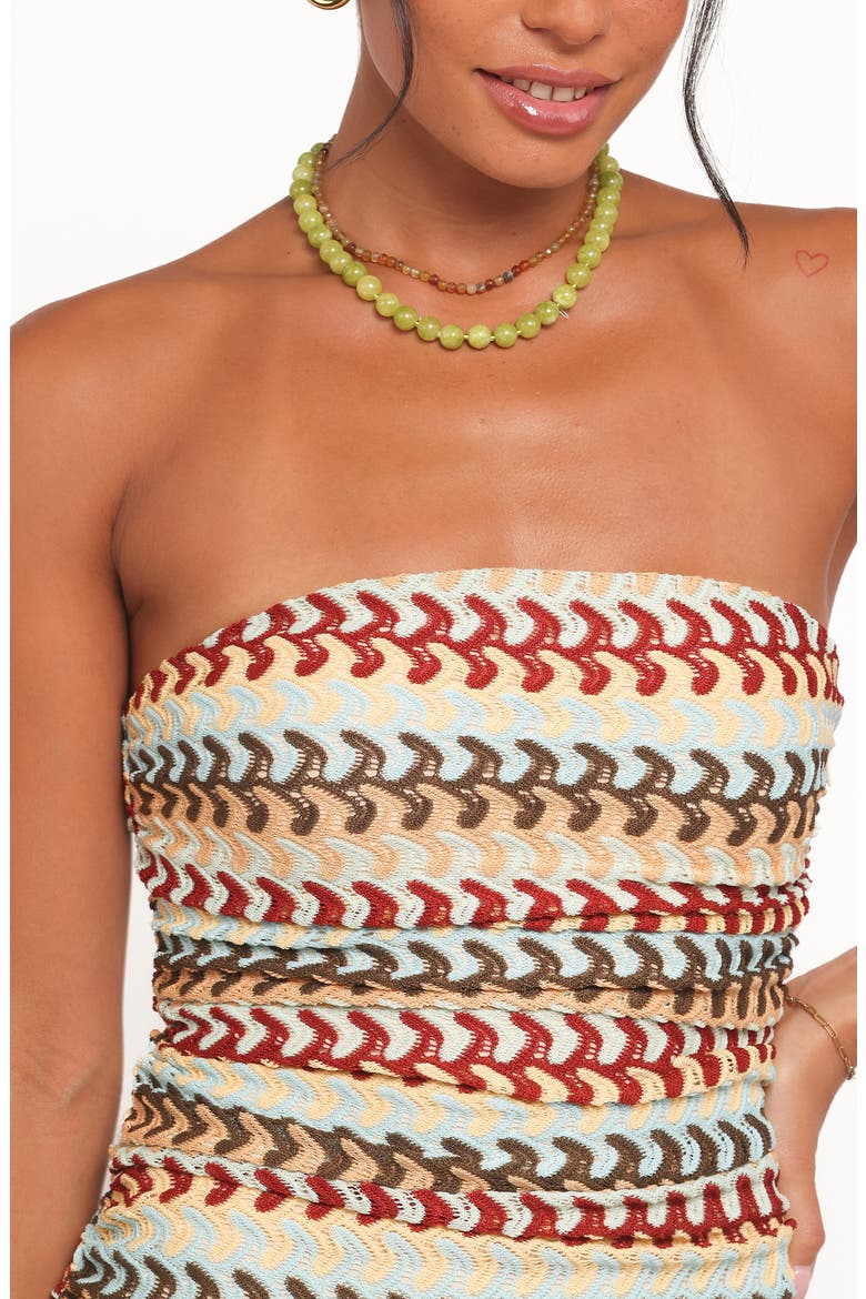 Navia Embroidered Strapless Maxi Dress, Alternate, color, MULTI STRIPE