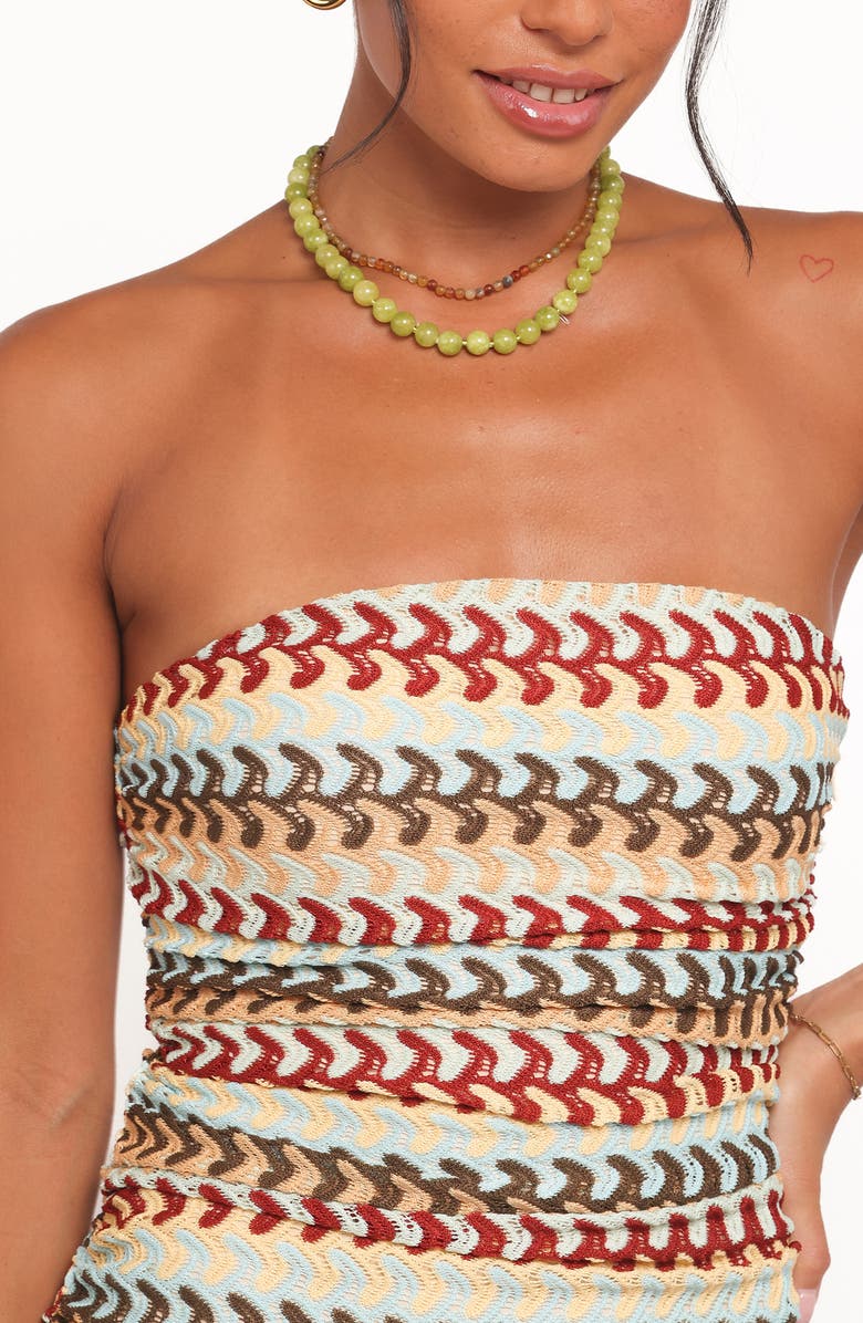 Petal & Pup Navia Embroidered Strapless Maxi Dress, Alternate, color, Multi Stripe