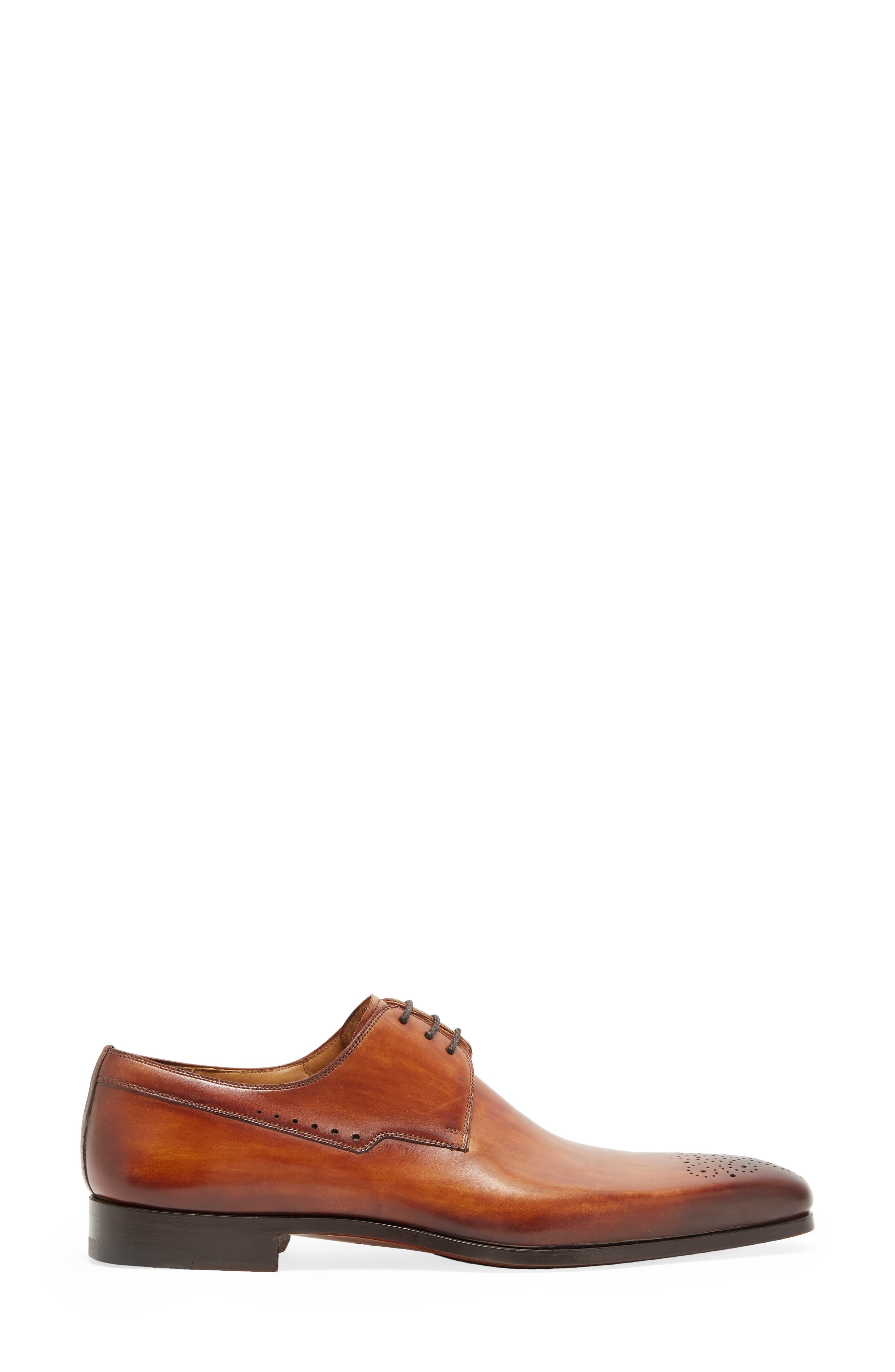 Magnanni Brogue Leather Derby, Alternate, color, 