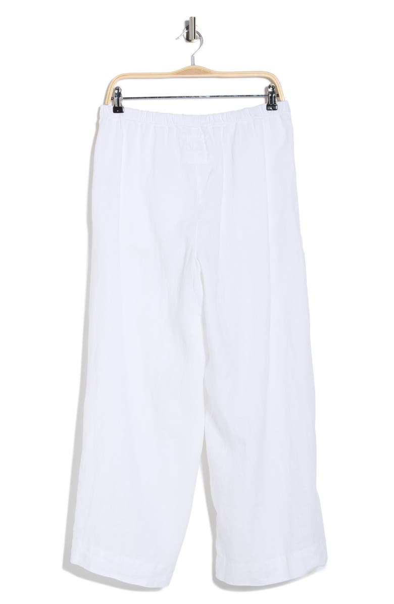 Frank & Eileen Pull-On Wide Leg Cotton Pants, Alternate, color, White