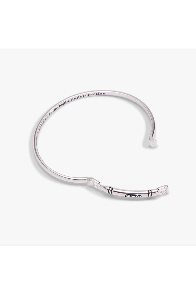 Crayola Metal Crayon Tension Bangle, Alternate, color, Silver