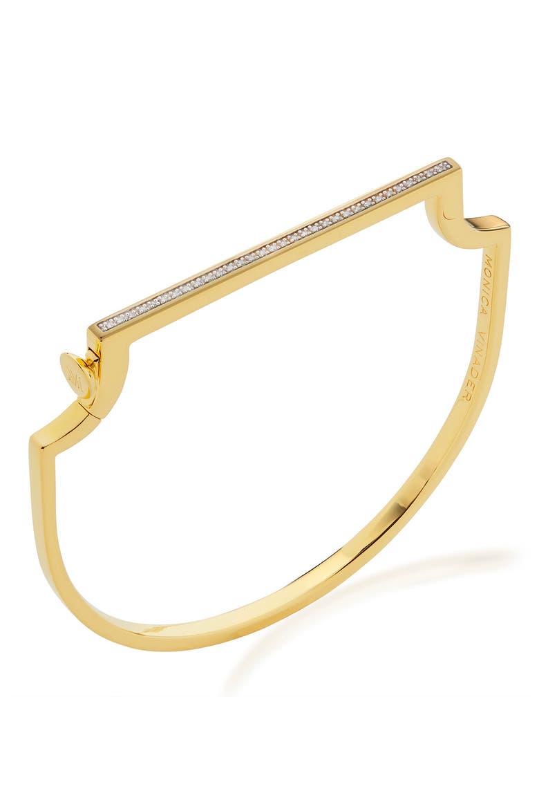 Signature Skinny Diamond Bangle, Main, color, YELLOW GOLD