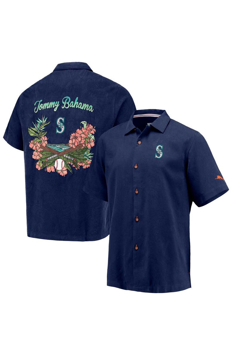 Tommy Bahama Men's Tommy Bahama Navy Seattle Mariners Baseball Bay Button-Up Shirt, Alternate, color, 
