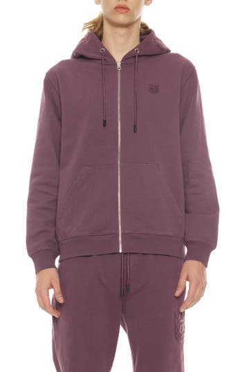 Cult Of Individuality Zip Hoody In Grape Compote In Grape Compote