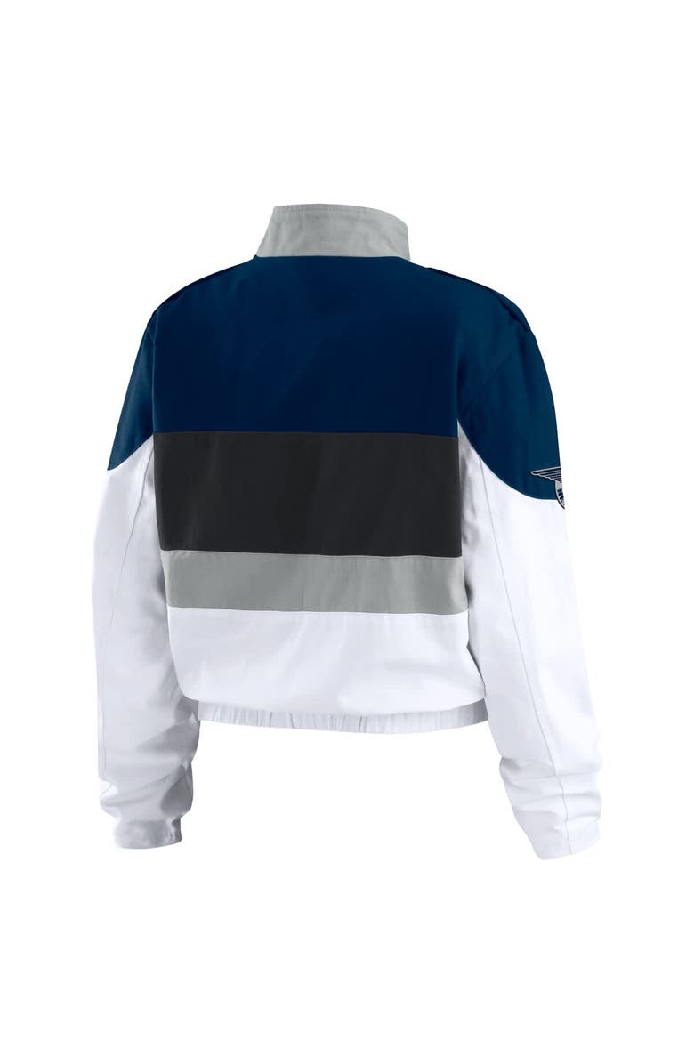 WEAR by Erin Andrews Women's WEAR by Erin Andrews  Navy/White New York Yankees Racing Full-Zip Jacket, Alternate, color, Navy