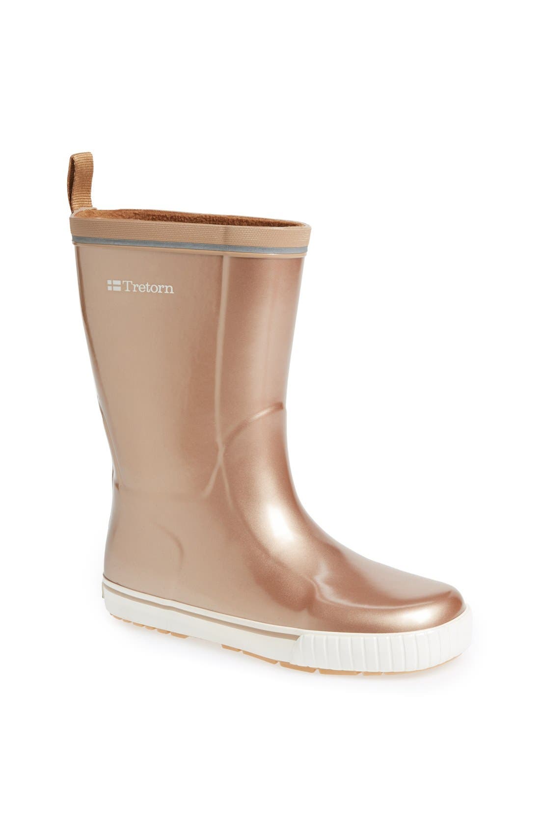 'Skerry Metallic' Rain Boot, Main, color, ROSE GOLD