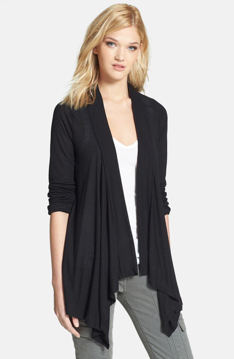 Splendid Ribbed Waterfall Cardigan, Main, color, 