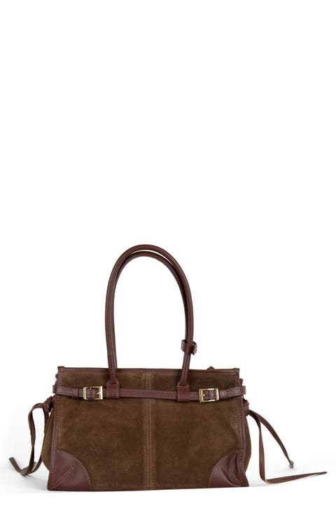 Leather & Suede Tote Bag