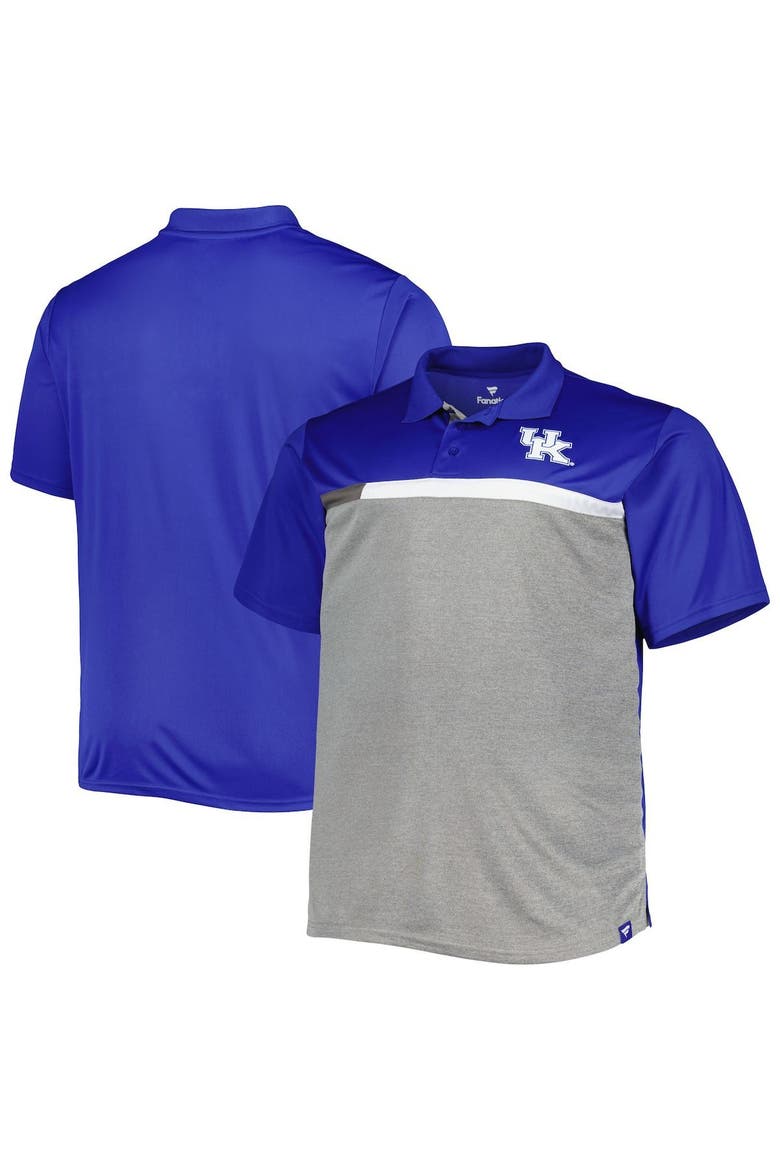 Men's Royal/Gray Kentucky Wildcats Big & Tall Polo, Main, color, Royal