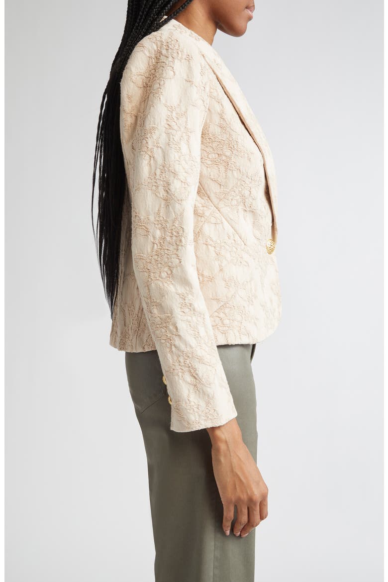 Jennah Crinkled Cotton Twill Blazer, Alternate, color, NEUTRAL CRINKLE TWILL