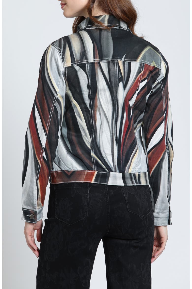 Printed Denim Jacket, Alternate, color, CARBON/CLAY MULTI