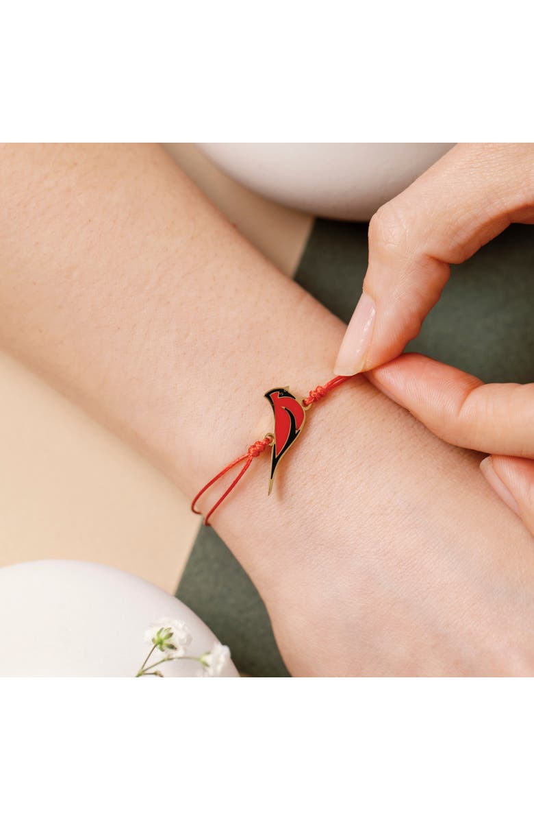 Mantra Thread of the Red Cardinal Always In My Heart bracelet, Alternate, color, Yellow Gold