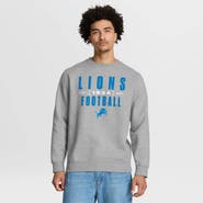 FANATICS Men's Fanatics Heather Gray Detroit Lions Powerful Throw Legacy Pullover Sweatshirt