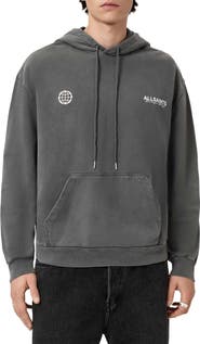 AllSaints Emblem Embroidered Hoodie