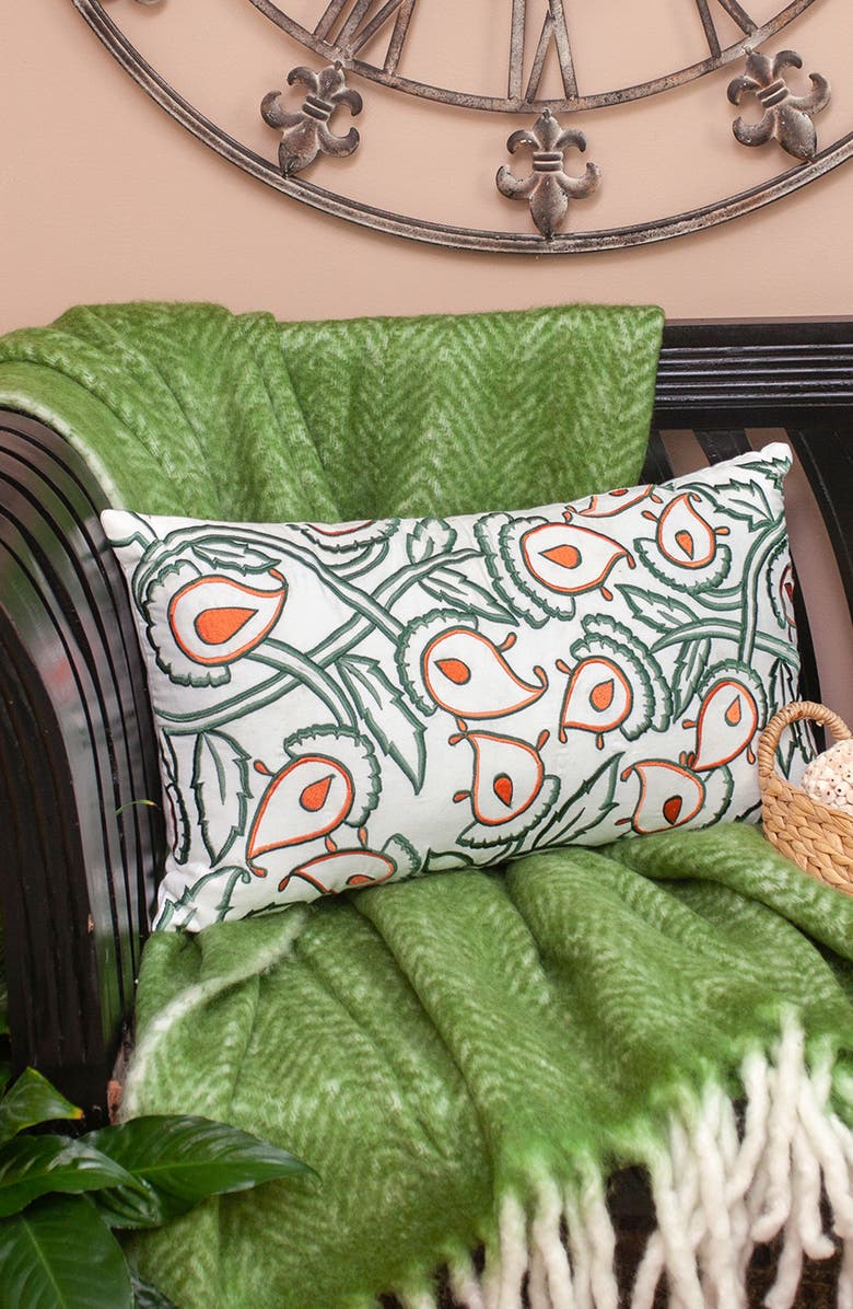 PARKLAND COLLECTION Celeste Embroidered Throw Pillow, Alternate, color, White