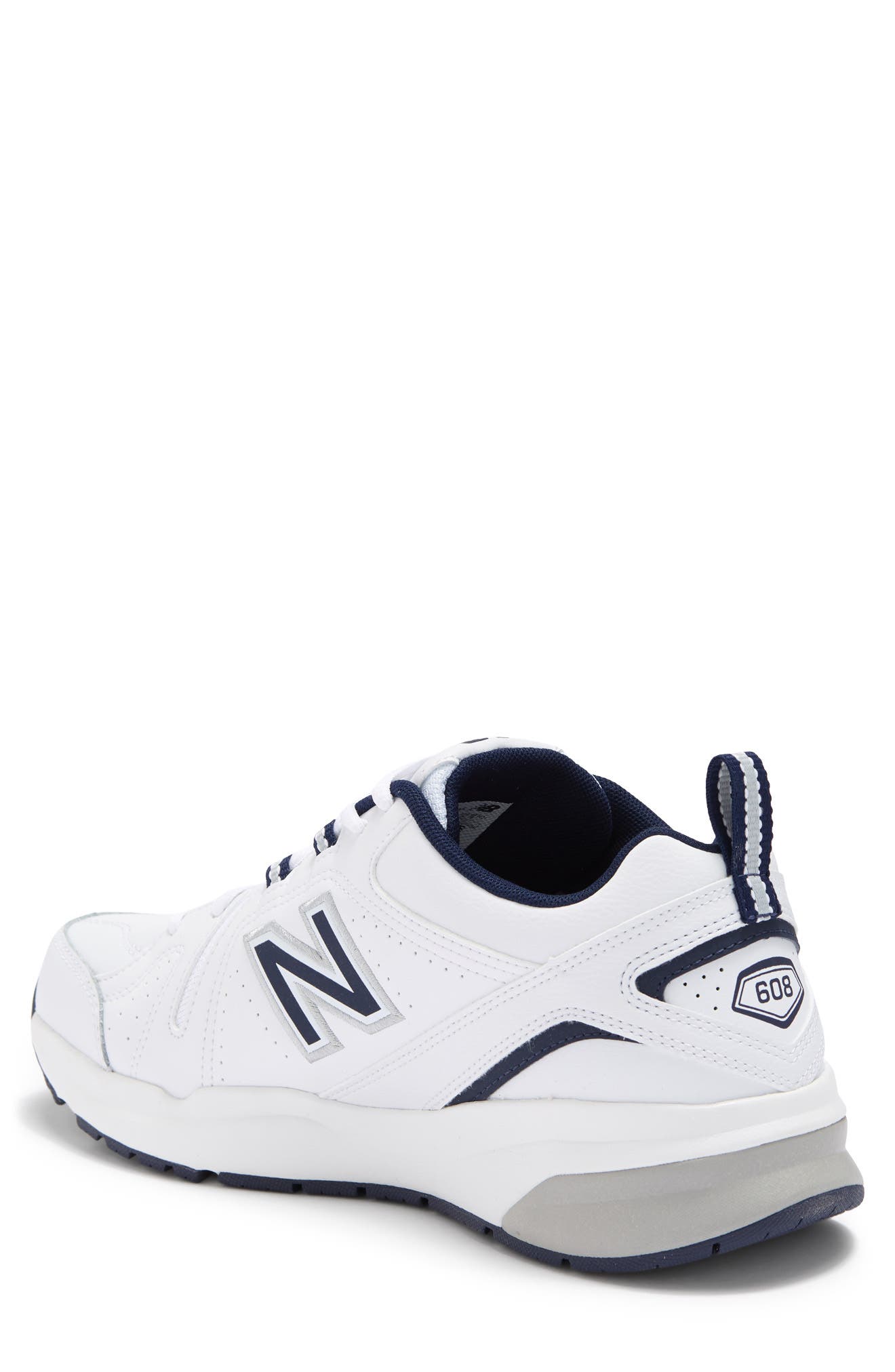 New Balance 608 V5 Training Sneaker, Alternate, color, White/Navy