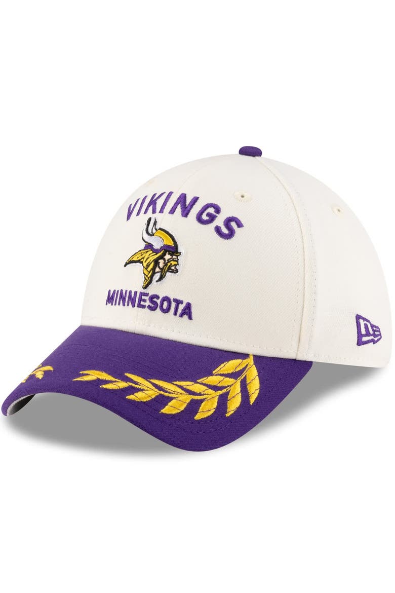 Men's New Era  Cream/Purple Minnesota Vikings 2025 NFL Draft 39THIRTY Flex Hat, Alternate, color, Cream