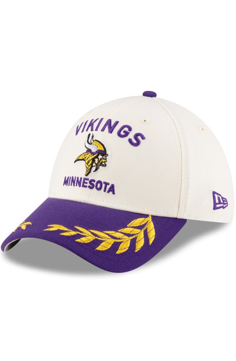 New Era Men's New Era Cream/Purple Minnesota Vikings 2025 NFL Draft 39THIRTY Flex Hat, Alternate, color, Cream